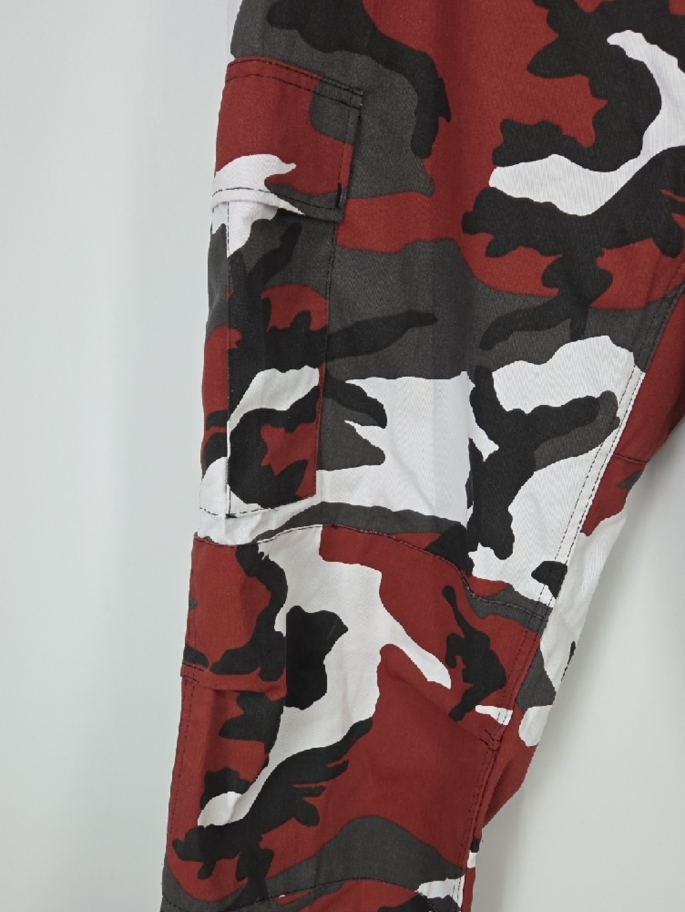 Red Camo Cargo Pants for Men — Utility Style - Picture 6 of 16